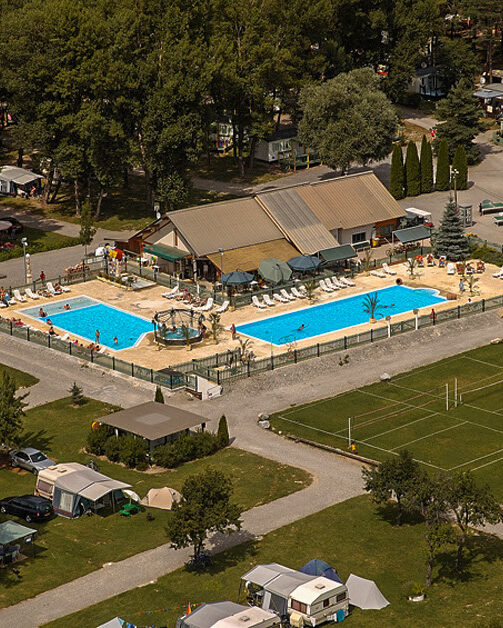 vue aerienne camping